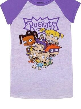 Nickelodeon Rugrats Purple Night Gown Raglan Graphic